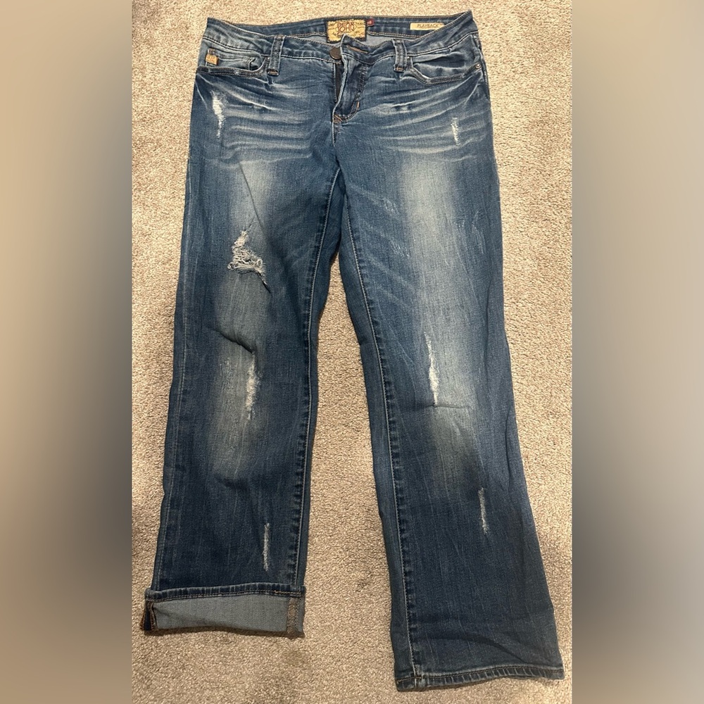 Dear John Distressed Straight Jeans - Picture 1 of 2